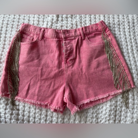 Pink Rhinestone Shorts 💖 - Picture 2 of 5